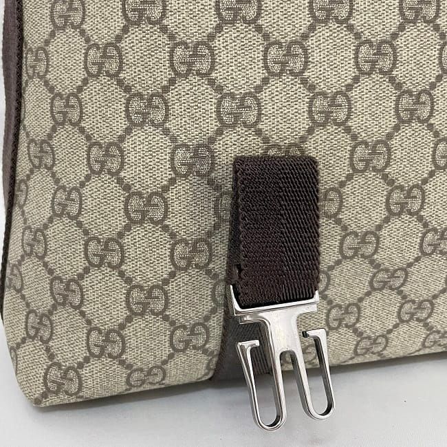 Gucci Shoulder Bag Beige Brown GG Supreme — view 6