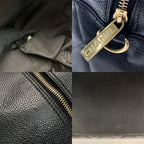 Chanel Quilted Boston Bag Large Black Caviar Leather Gold Hardware — view 5
