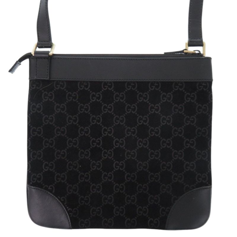Gucci GG Suede Black Shoulder Bag 0454 — view 2