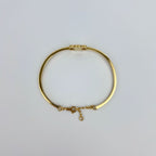 Celine Logo Triomphe Accessory Bracelet Bangle Gold Vintage — view 4
