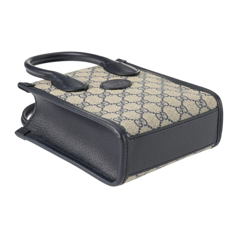 Gucci Shoulder Bag GG Supreme Beige Blue — view 3