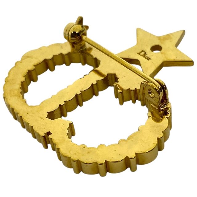 Dior Clair D Lune Brooch Pin Star CD Logo Accessories Rhinestone — view 8