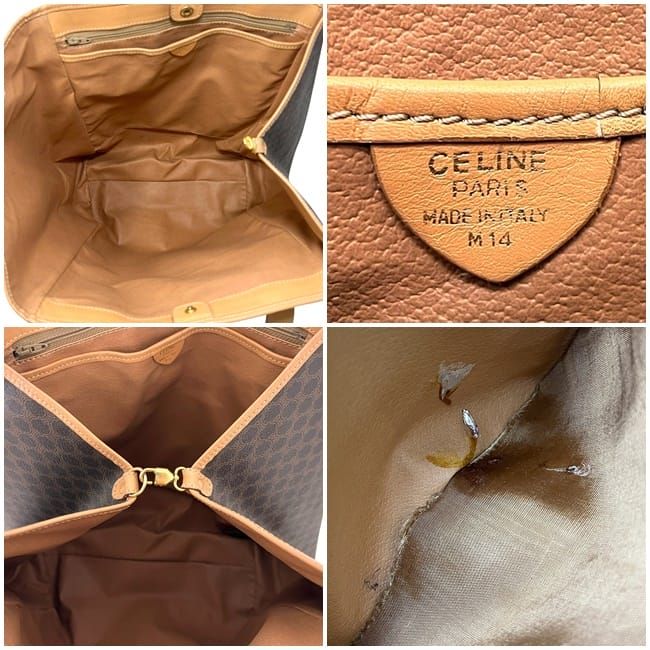 Celine Tote Bag Brown Beige Macadam Leather — view 5