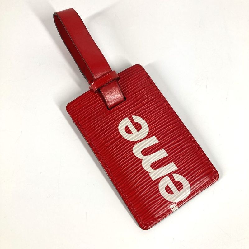 Louis Vuitton Name Tag Supreme Collaboration Epi Leather Red — view 4