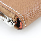 Hermes Azap Silk-in Vaux-epson Brown Q Long Wallet — view 4