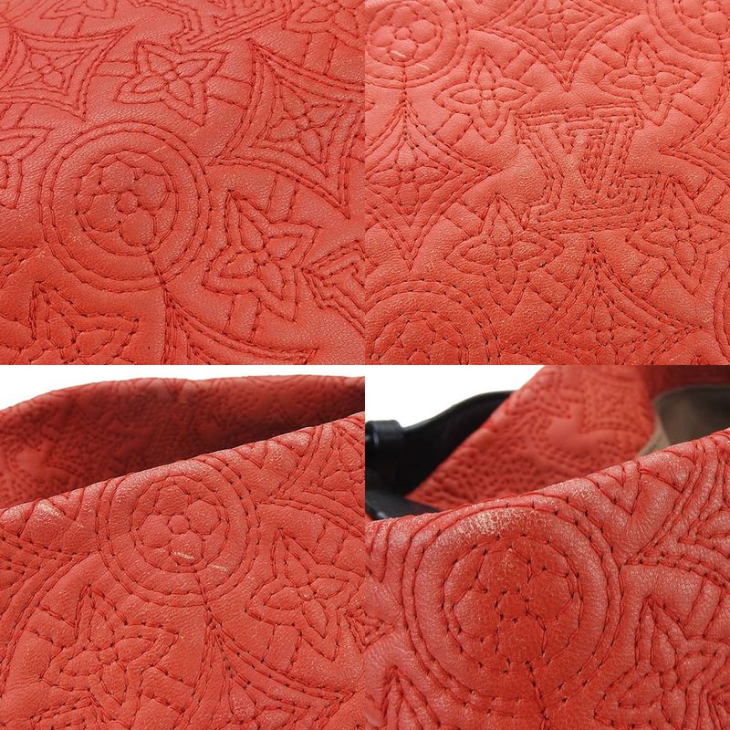 Louis Vuitton Shoulder Bag Hobo GM Monogram Anthea Leather Red Black — view 5