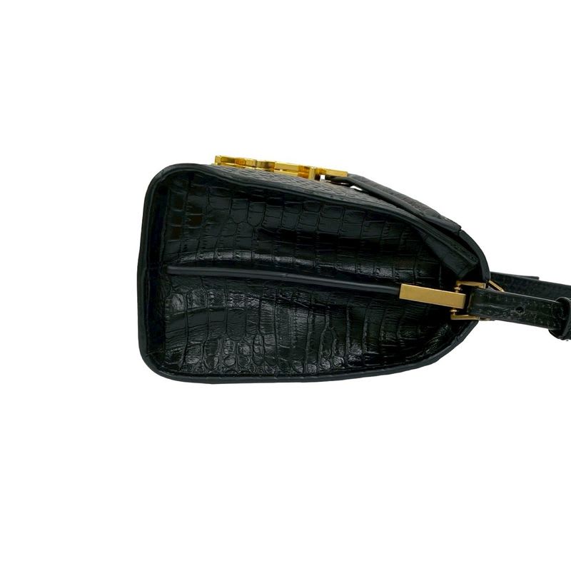 Saint Laurent Paris Cassandra YSL Logo Leather 2-Way Shoulder Bag Handbag Black — view 7
