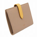 Celine Medium Strap Wallet Calfskin Nude Beige Citron Yellow Bicolor — view 3