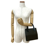 Celine Vintage Macadam Blason Pattern Leather Handbag Mini Tote Bag