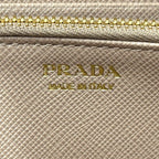 Prada Wallets ed Long Saffiano Beige 1 Ml506 Gold Hardware Round — view 5