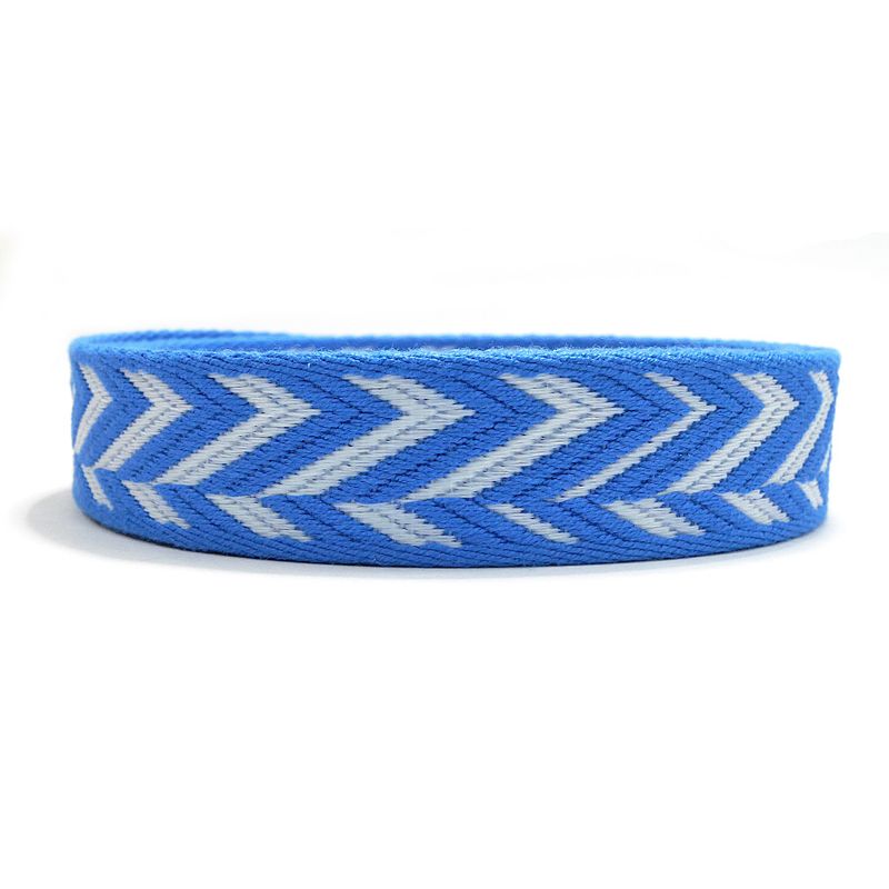 Hermes Bandouliere Sangle Zigzag 25 mm Toile Swift Blue White — view 6