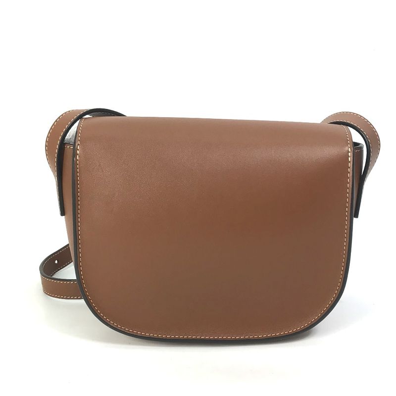 Celine Shoulder Bag Folco Cuir Triomphe Du3 Leather Tan Brown — view 2