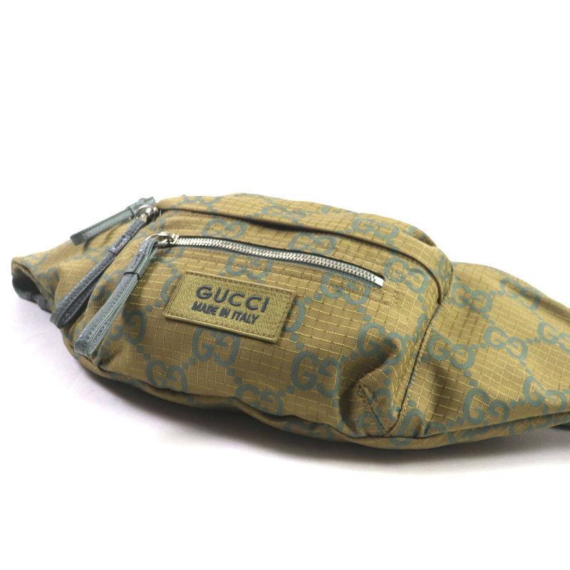 Gucci GG Ripstop Belt Bag Body Leather Use Waist Khaki Storage — view 5