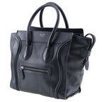 Celine Luggage Micro Shopper Calf Black Handbag — view 2
