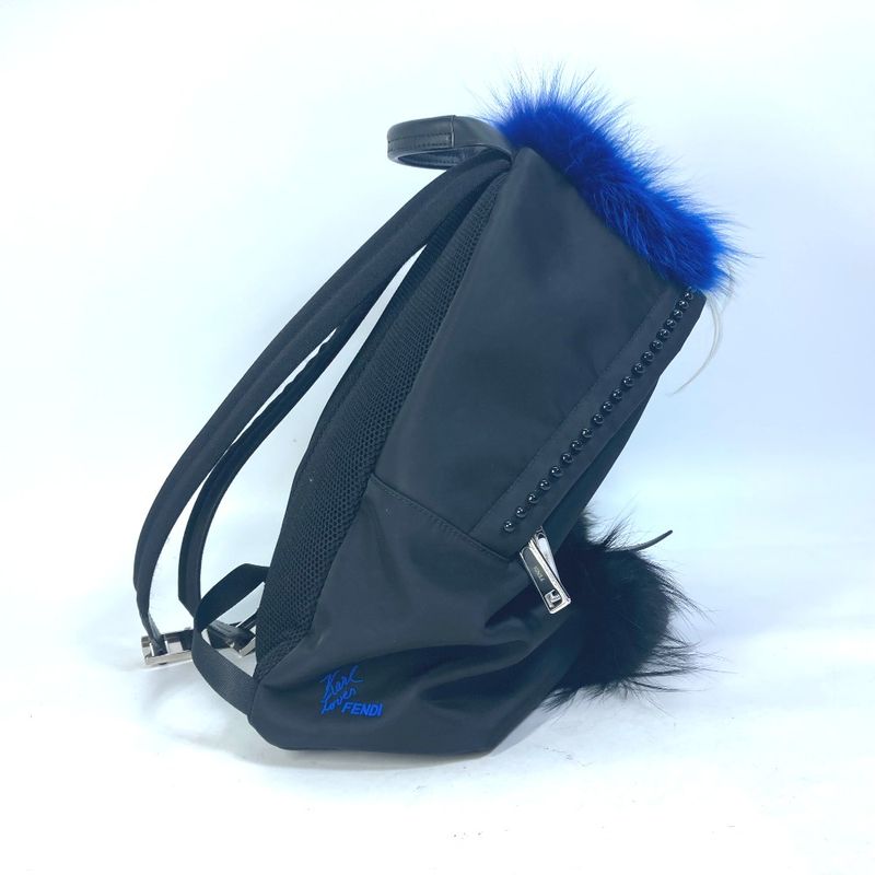 Fendi Backpack Karl Lagerfeld 7 Vz016 Nylon Black — view 3
