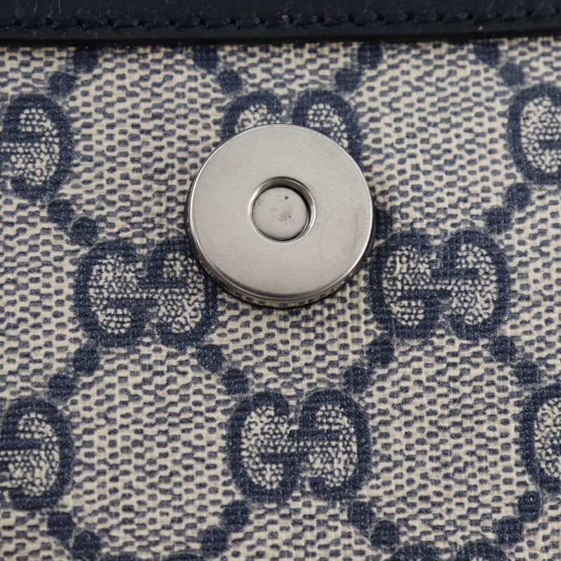 Gucci Ophidia Mini GG Supreme Canvas Gray Navy Blue Backpack Daypa — view 7