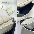 Yves Saint Laurent Shoulder Bag Ivory Flap Braided Leather — view 3