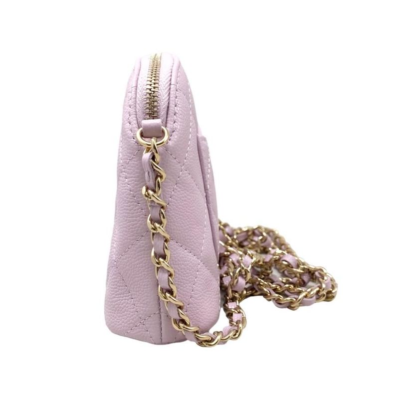 Chanel Shoulder Bag Mini Chain Wallet Ap4000 Quilted Caviar Leather — view 3