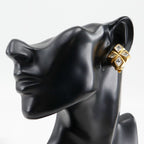 Chanel Bijoux Vintage Gold Plated and Rhinestone 22.5 g Earrings — view 3