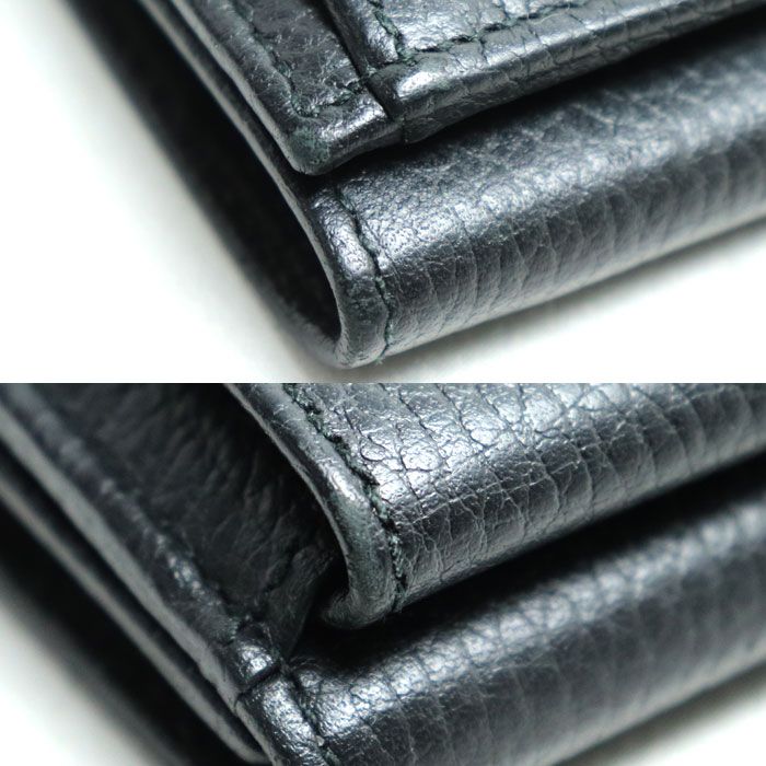 Gucci Petit Marmont Leather Wallet Trifold Black — view 7