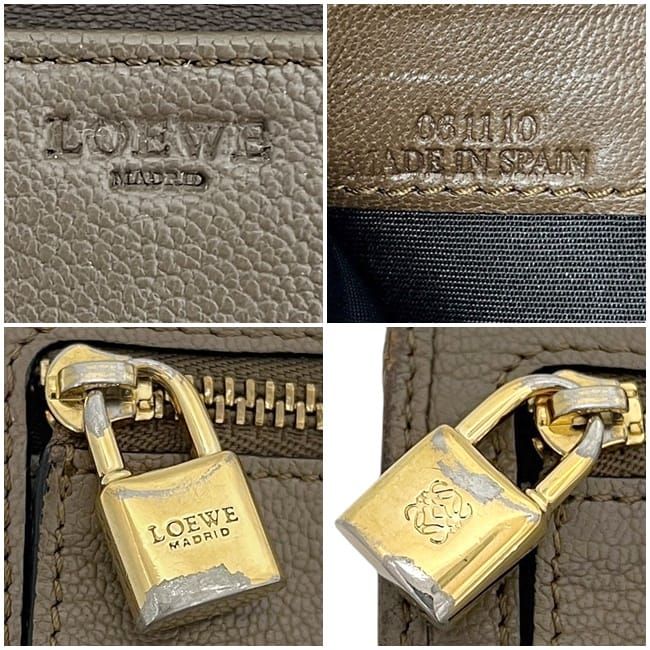 Loewe Bifold Long Wallet Beige Amazona Leather — view 7