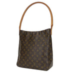 Louis Vuitton Shoulder Bag Looping GM Monogram Nubuck Brown — view 2
