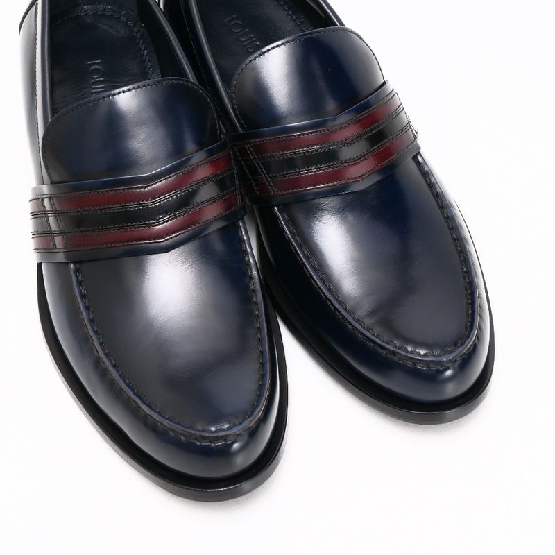Louis Vuitton Loafers Size 7 1 2 M V-line Leather Shoes — view 5