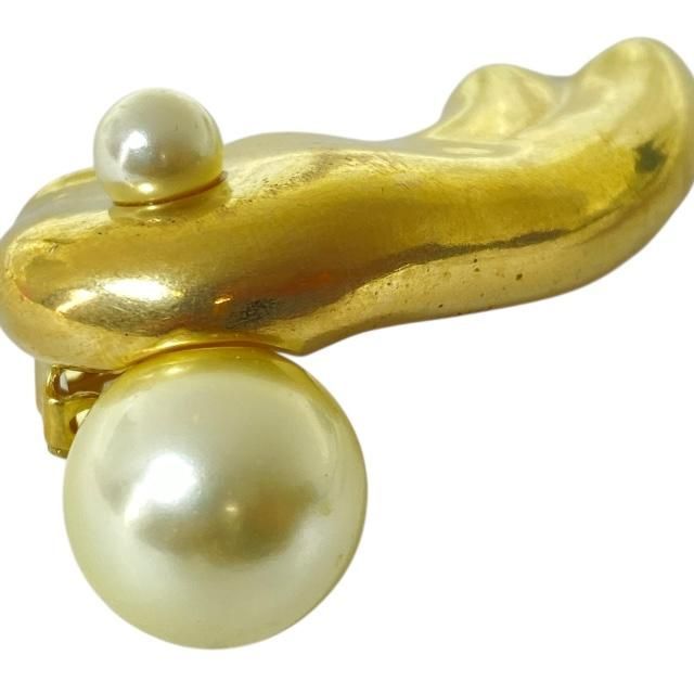 Christian Dior Earrings Pearl GP Gold White One Ear — view 5