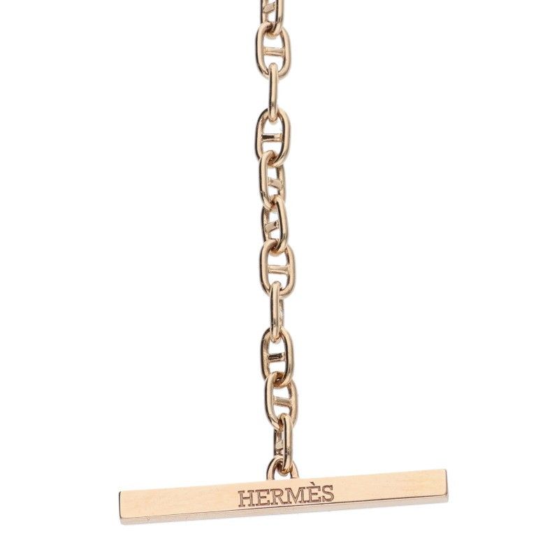 Hermes Chene Dancre Contour 18K Pink Gold Diamond Bracelet Lg — view 4
