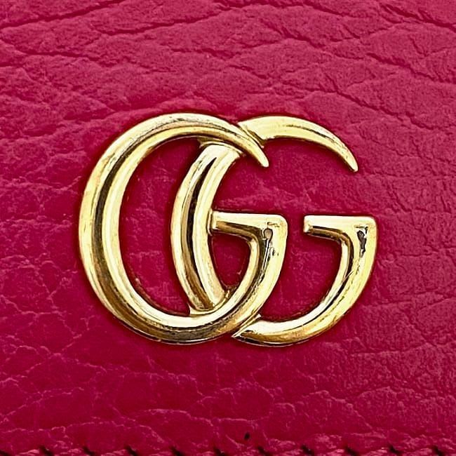 Gucci Bifold Wallet Pink GG Marmont — view 9