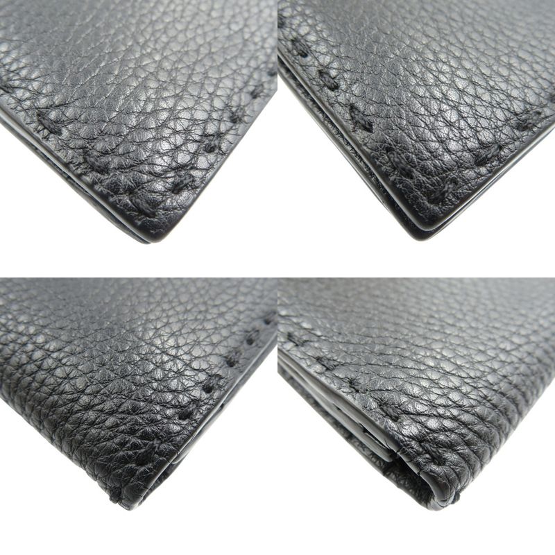 Fendi Selleria 7 M0186 Calf Silver Hardware Black Bifold Long Wallet 1380 — view 7
