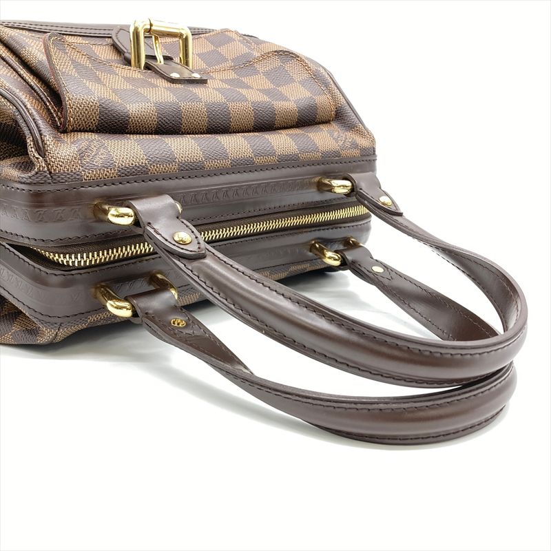 Louis Vuitton Knightsbridge Handbag Damier Ebene Brown Gold Hardware — view 6