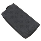 Louis Vuitton Long Wallet Zippy Monogram Mahina Noir Black Silver — view 2