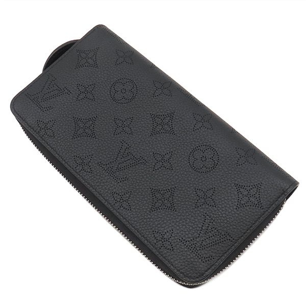 Louis Vuitton Long Wallet Zippy Monogram Mahina Noir Black Silver — view 2