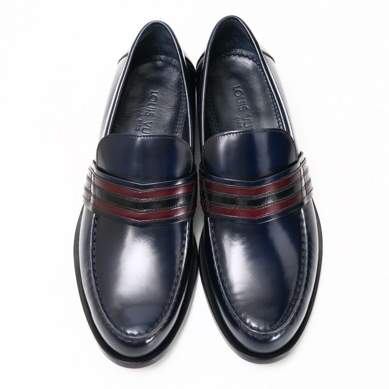 Louis Vuitton Loafers Size 7 1 2 M V-line Leather Shoes — view 4
