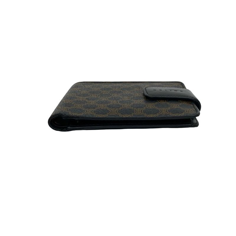 Celine Vintage Macadam Blason Triomphe Pattern Leather Bifold Wallet Mini — view 6