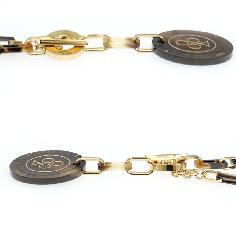 Hermes Necklace Faites Vos Jeux Buffalo Horn Long Pendant — view 4