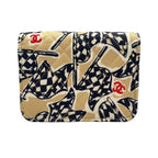 Chanel Mini Chain Shoulder Year End Checkered Flag Black Beige — view 3