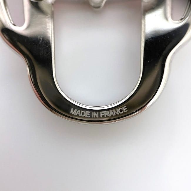 Hermes Scarf Ring Mini Buckle Boucle Silver Red — view 9