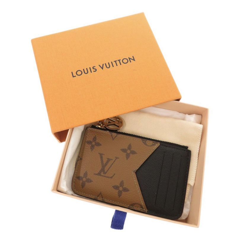 Louis Vuitton Porte Carte Romy Monogram Reverse IC Chip Brown Card Case — view 3