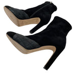 Chanel Boots Short Shoes Suede Black Gray Coco Mark Quilted — view 6