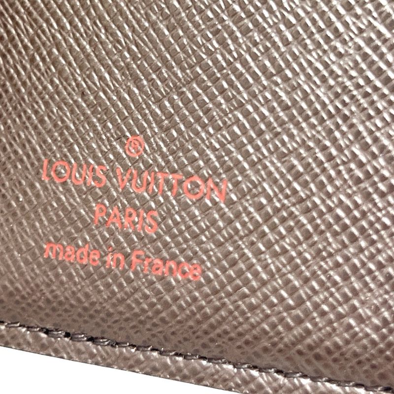 Louis Vuitton Card Case Organizer De Poche Damier Canvas Ebene Brown — view 9