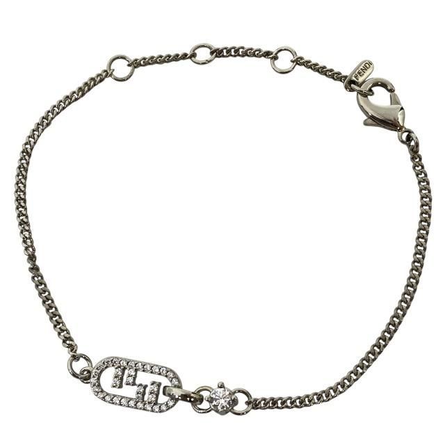Fendi 8 Ah428 Bracelet O'lock Bangle Accessories Crystal Metal Silver — view 7