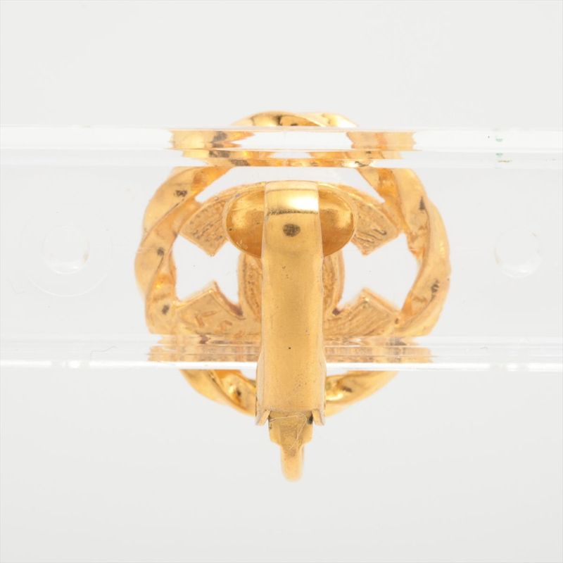 Chanel Coco Mark Earrings 2137 GP With Rhinestone — view 3
