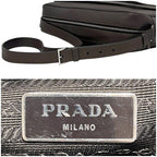 Prada Messenger Bag Brown Shoulder Saffiano — view 5