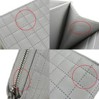 Celine 10 B663 bfl.08 gc Compact Zipped Wallet CC Charm Calfskin Light Grey Silverhar — view 5