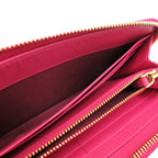 Prada Round Zipper Ribbon 1 M0506 Leather Saffiano Peonia 1211 Long — view 8
