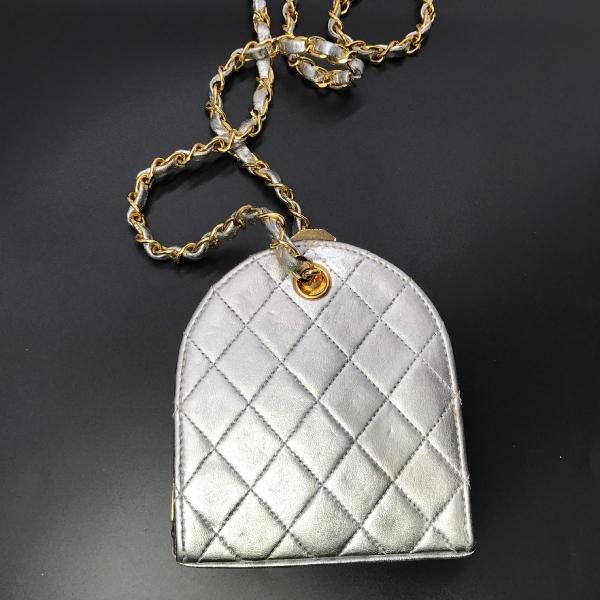 Chanel Pouch Chain Shoulder Bag Silver — view 2