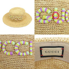Gucci Straw Hat S Size 56 cm Beige Multicolor — view 7