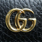 Gucci Petit Marmont Leather Wallet Trifold Black — view 9